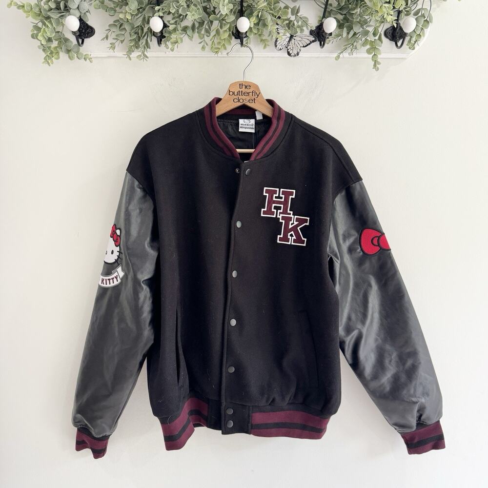 Aeropostale Hello Kitty Varsity bomber Jacket New Size Medium oversized